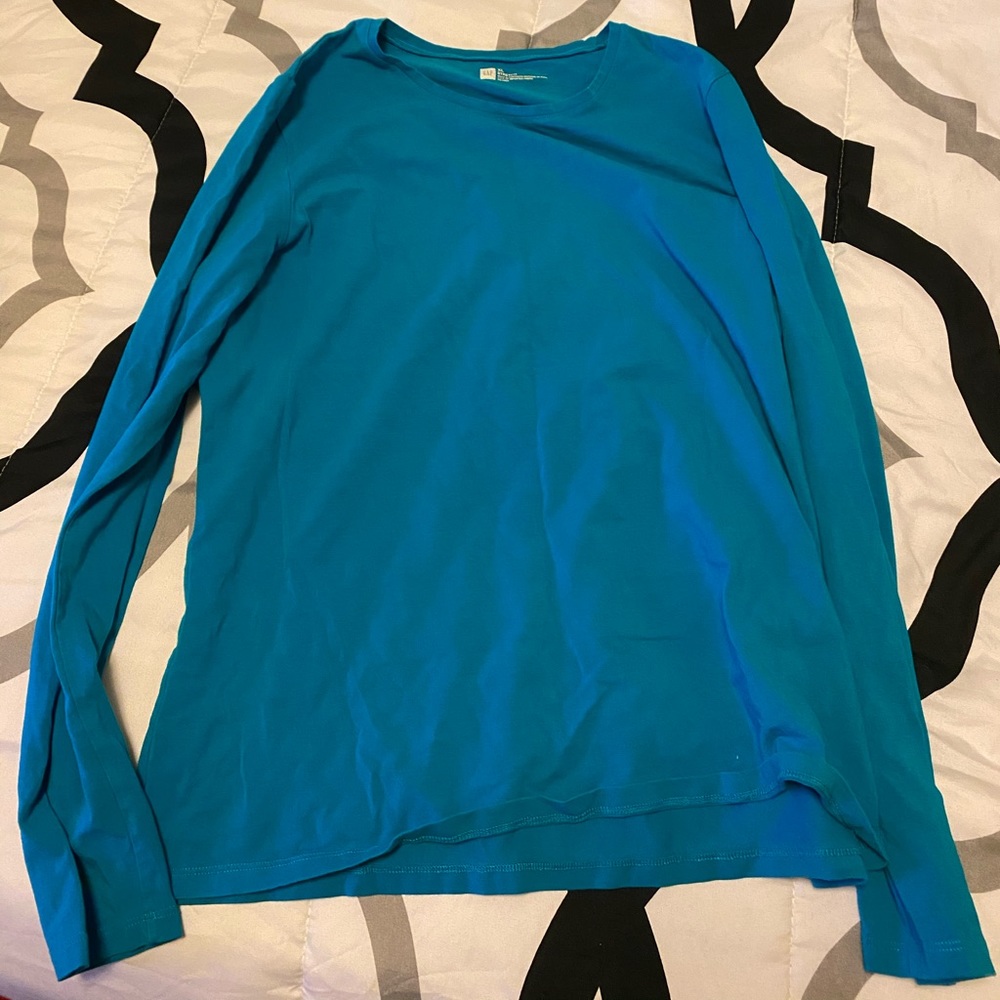 Turquoise long sleeve shirt